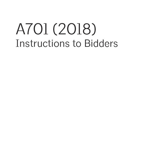 AIA A701-2018 Instructions to bidders