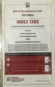 2023 national electrical code tabs
